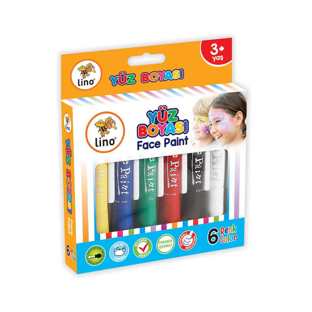 LİNO LN-901 YÜZ BOYASI 6LI SET