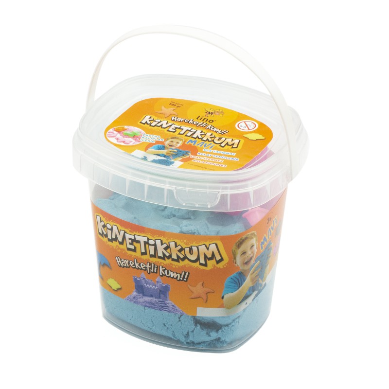 LİNO LN-500M KİNETİK KUM 500GR MAVİ KOVA+3KALIP