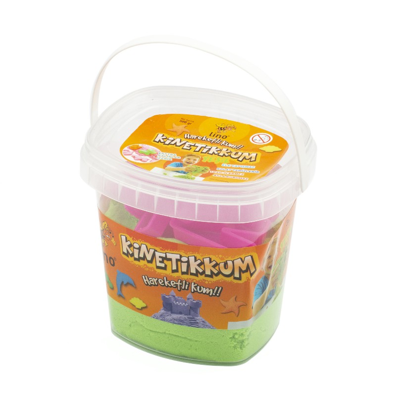 LİNO LN-500Y KİNETİK KUM 500GR YEŞİL KOVA+3KALIP