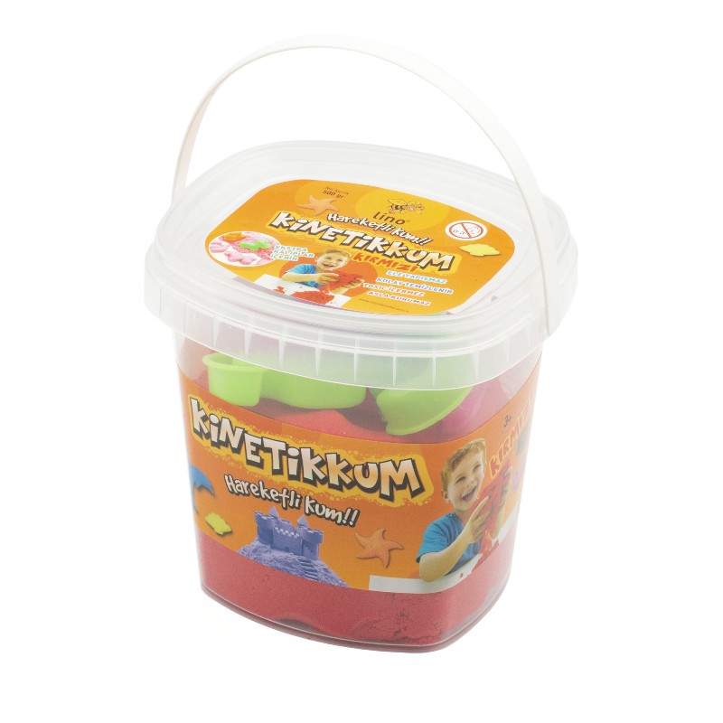 LİNO LN-500KR KİNETİK KUM 500GR KIRMIZI KOVA+3KALI