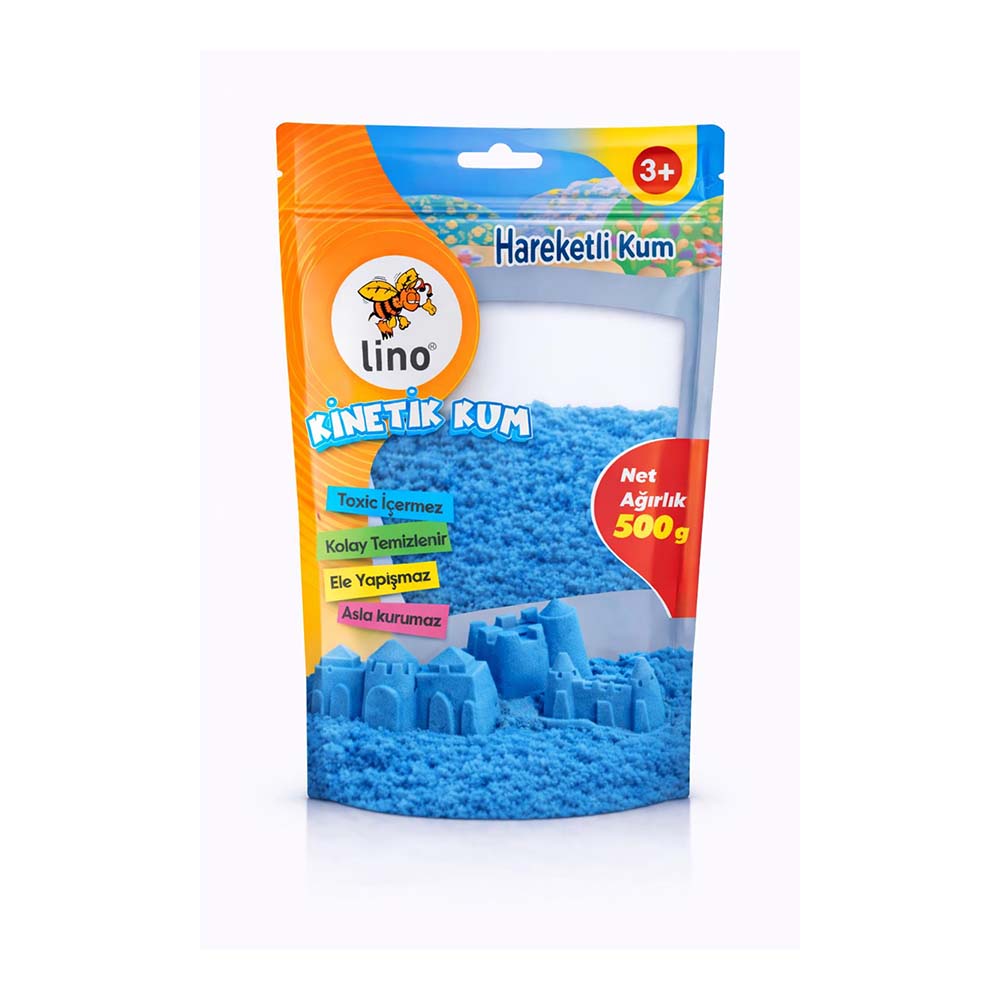LİNO LN-600M KİNETİK KUM 500GR MAVİ DOYPACK