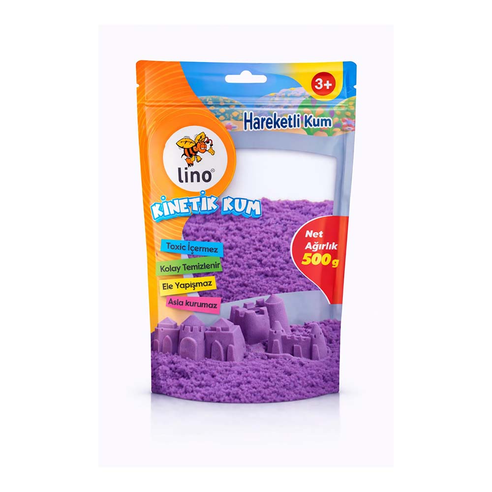 LİNO LN-600MR KİNETİK KUM 500GR MOR DOYPACK