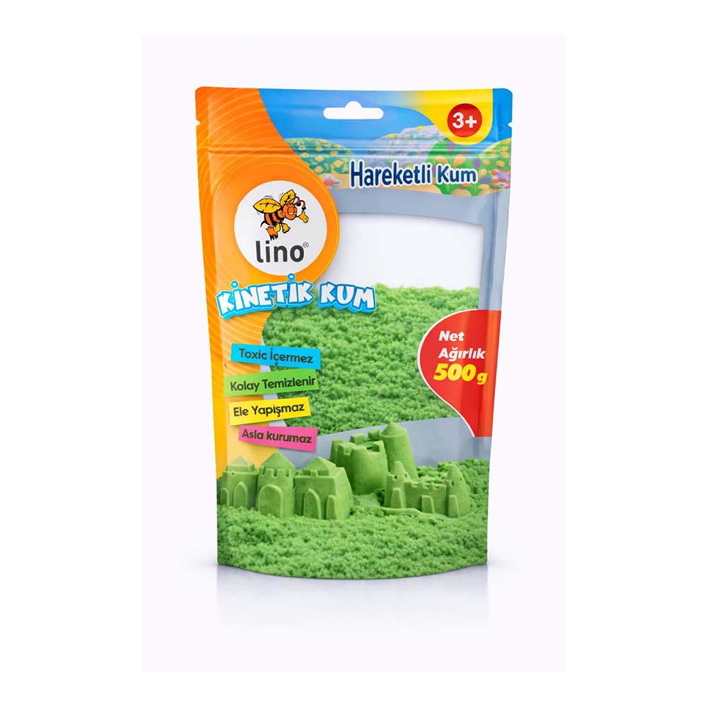LİNO LN-600Y KİNETİK KUM 500GR YEŞİL DOYPACK