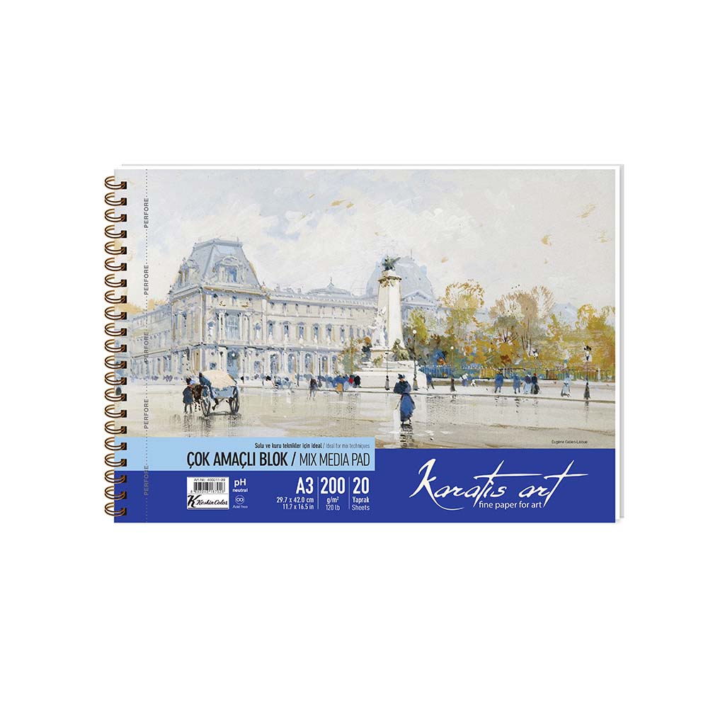 KESKİN 487006 KARATİS ART 200GR A3 RESİM KAĞIDI 50Lİ PAKET