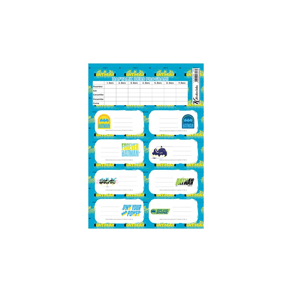 KESKİN 220130-09 ETİKET DERS PROGRAMLI BATMAN 3LÜ