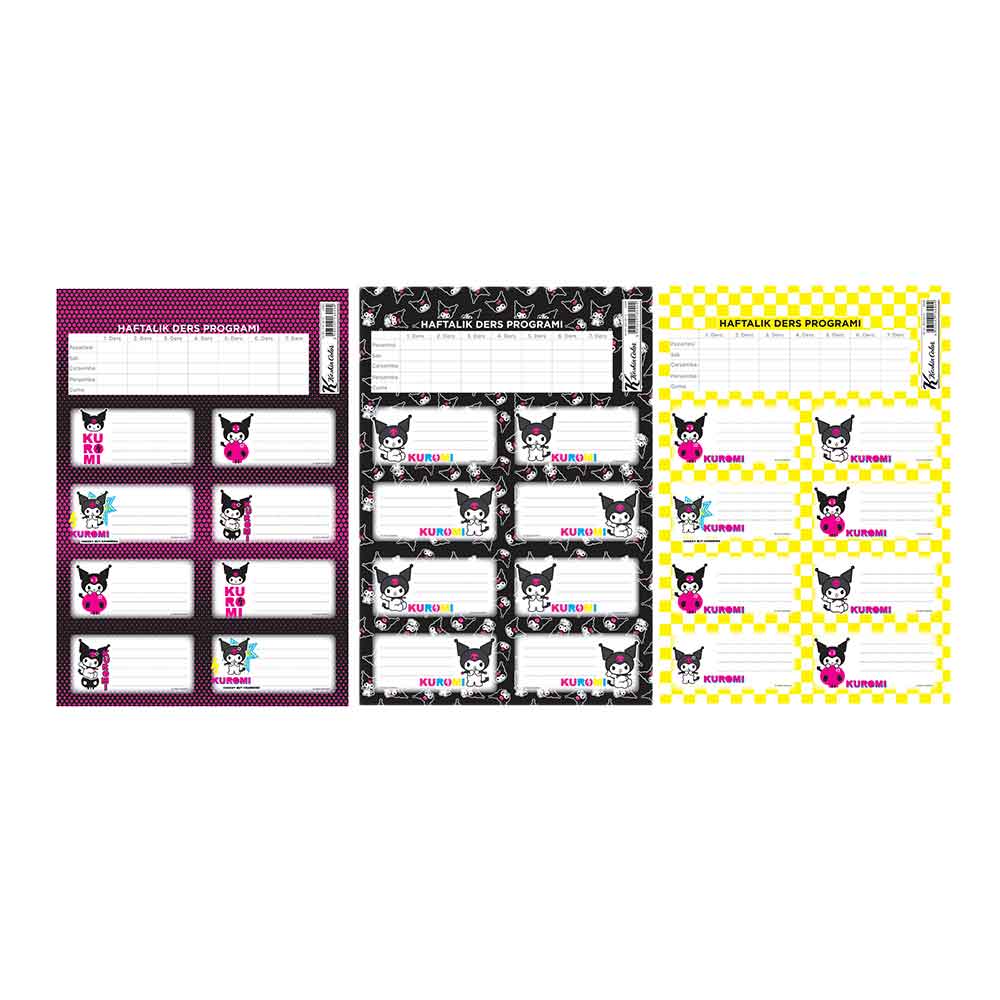 KESKİN 220130-12 ETİKET DERS PROGRAMLI KUROMİ 3LÜ