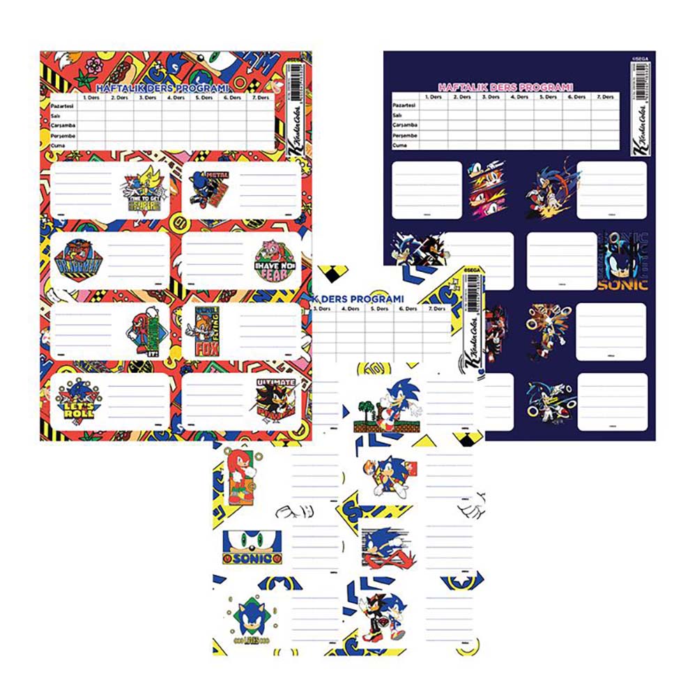 KESKİN 220130-15 ETİKET DERS PROGRAMLI SONIC 3LÜ