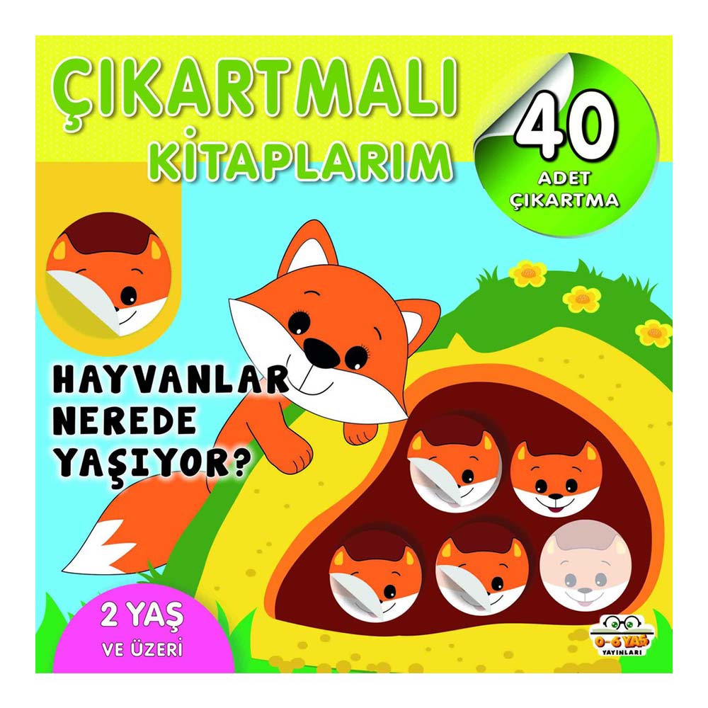 06 YAŞ YAYINLARI / ÇIKARTMALI KİTABLARIM - HAYVANLAR NEREDE YAŞIYOR