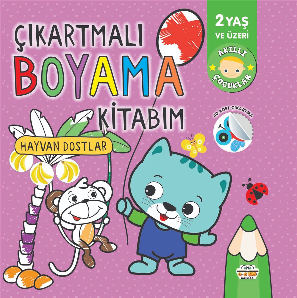 06 YAŞ YAYINLARI / ÇIKARTMALI BOYAMA KİTABIM - HAYVAN DOSTLAR