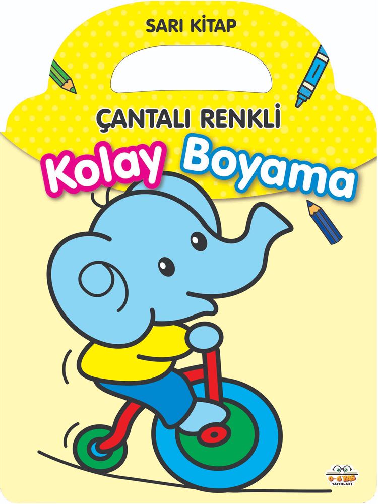 06 YAŞ YAYINLARI / ÇANTALI RENKLİ KOLAY BOYAMA - SARI KİTAP