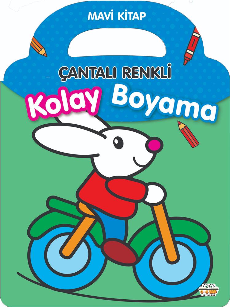 06 YAŞ YAYINLARI / ÇANTALI RENKLİ KOLAY BOYAMA - MAVİ KİTAP