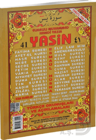 AYFA / 41 YASİN - ORTA BOY (KOD.011)