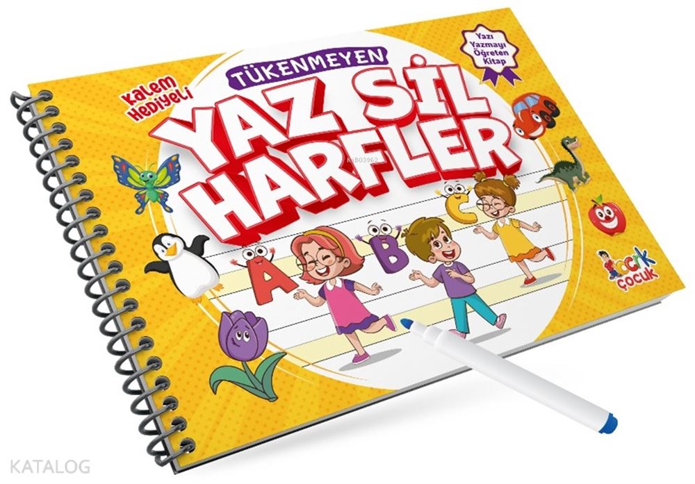 BICIRIK / TÜKENMEYEN YAZ SİL HARFLER (SPİRALLİ)
