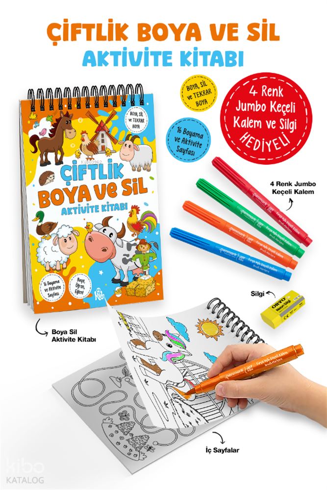 BİGKİDS / BOYA VE SİL AVT KİTABI - ÇİFTLİK