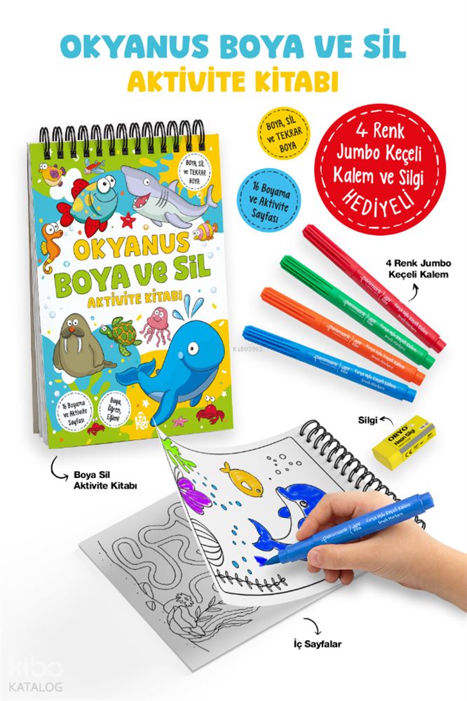 BİGKİDS / BOYA VE SİL AVT KİTABI - OKYANUS