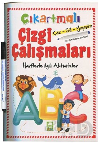 EMA KİTAP / ÇIKARTMALI ÇİZGİ ÇALIŞMALARI - HARFLER