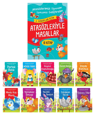 EMA KİTAP / ATASÖZLERİYLE MASALLAR 1-2 SINIFLAR 10 KİTAP TAKIM