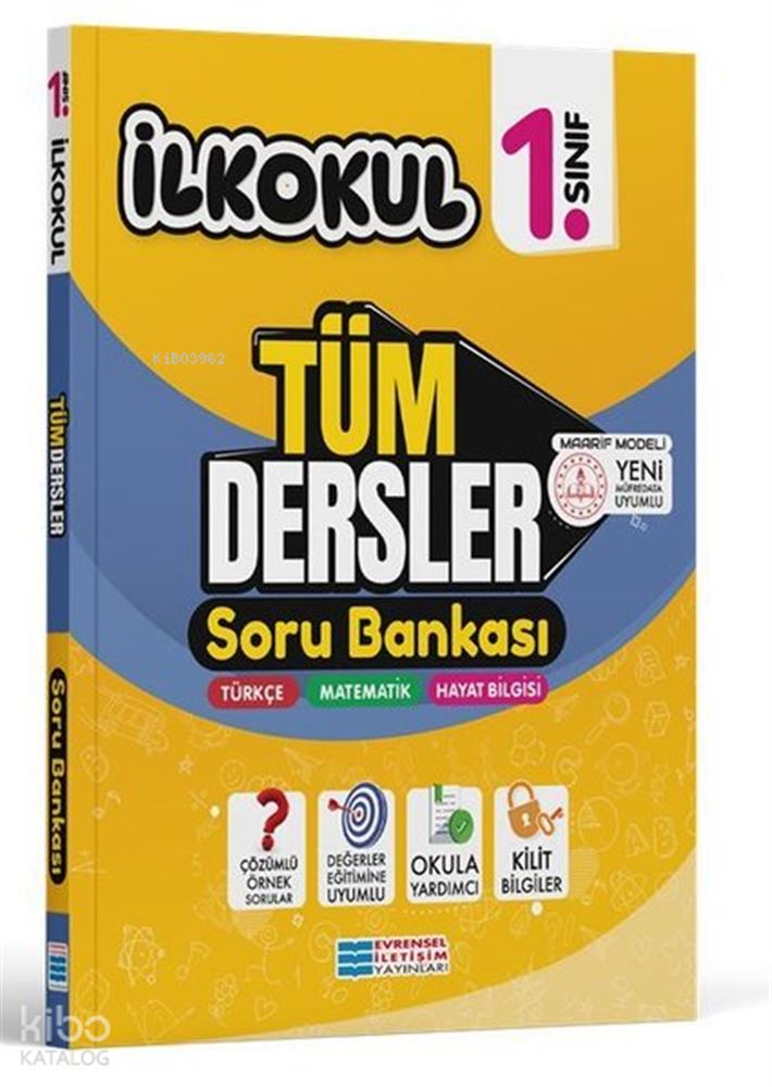 EVRENSEL / 1.SINIF İLKOKUL TÜM DERSLER SORU BANKASI