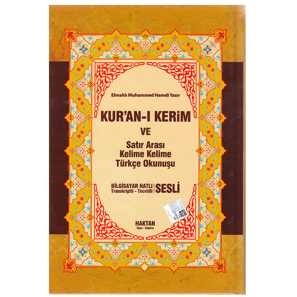 HAKTAN / KURANI KERİM - ORTA BOY (KOD.H.15. TRANS.- TECVİD.SESLİ)