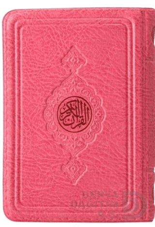 HAYRAT / KURANI KERİM CEP (2 RENKLİ PEMBE YAL - KILIFLI)