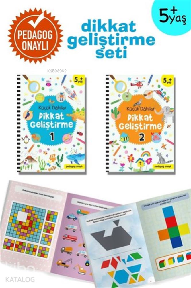 İNDİGO / KÜÇÜK DAHİLER DİKKAT GELİŞTİRME SETİ 2 KİTAP 5+ YAŞ