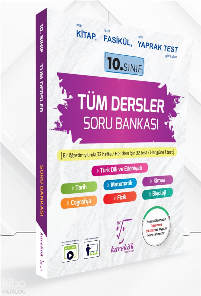 KAREKÖK / 10. SINIF TÜM DERSLER SORU BANKASI (YENİ)