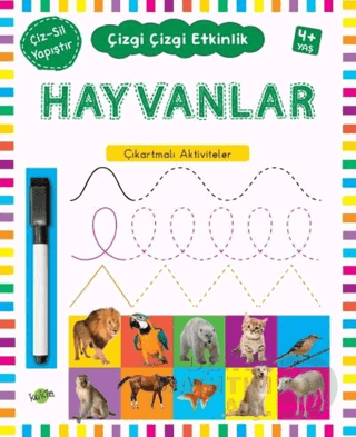 KUKLA / HAYVANLAR - ÇİZGİ ÇİZGİ ETKİNLİK 4+