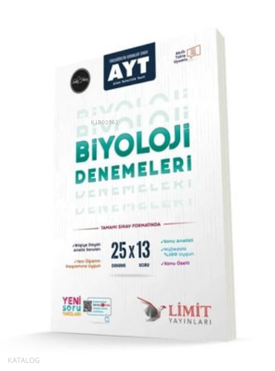 LİMİT / AYT BİYOLOJİ DENEMELERİ 25 Lİ (25X13)