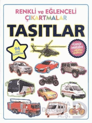 PARILTI / TAŞITLAR RENKLİ EĞLENCELİ ÇIKARTMALAR