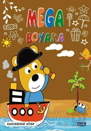 PARILTI / MEGA BOYAMA - KAHVERENGİ KİTAP