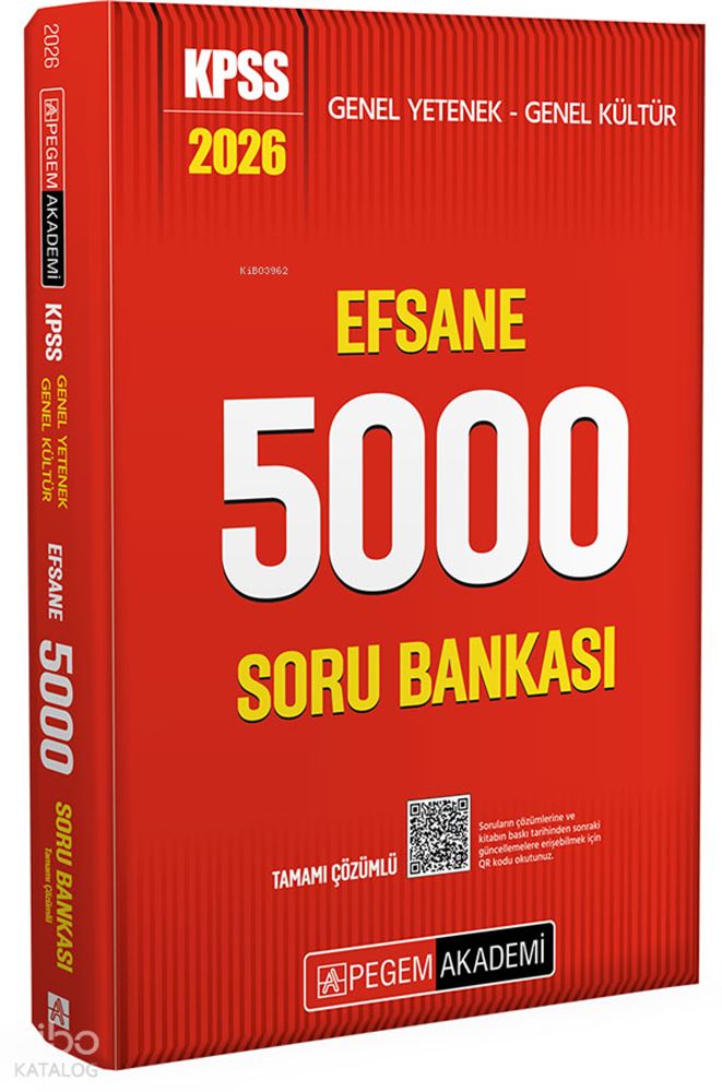 PEGEM AKADEMİ / KPSS 2026 GYGK EFSANE 5000 SORU BANKASI