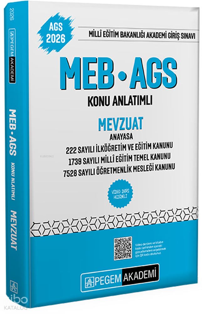 PEGEM AKADEMİ / MEB AGS 2026 MEVZUAT KONU ANLATIMLI