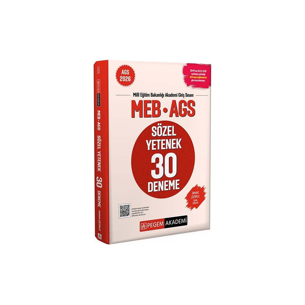PEGEM AKADEMİ / MEB AGS 2026 SÖZ.YET 30 DENEME
