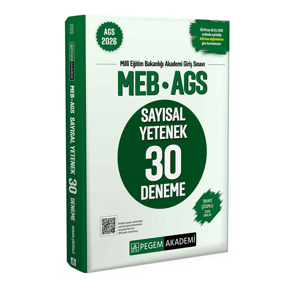 PEGEM AKADEMİ / MEB AGS 2026 SAY.YEK 30 DENEME