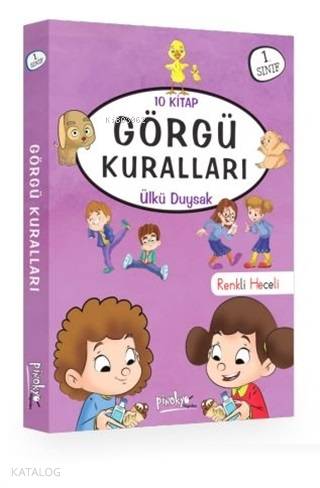 PİNOKYO / 1.SINIF GÖRGÜ KURALLARI - 10 KİTAP RENKLİ HECELİ