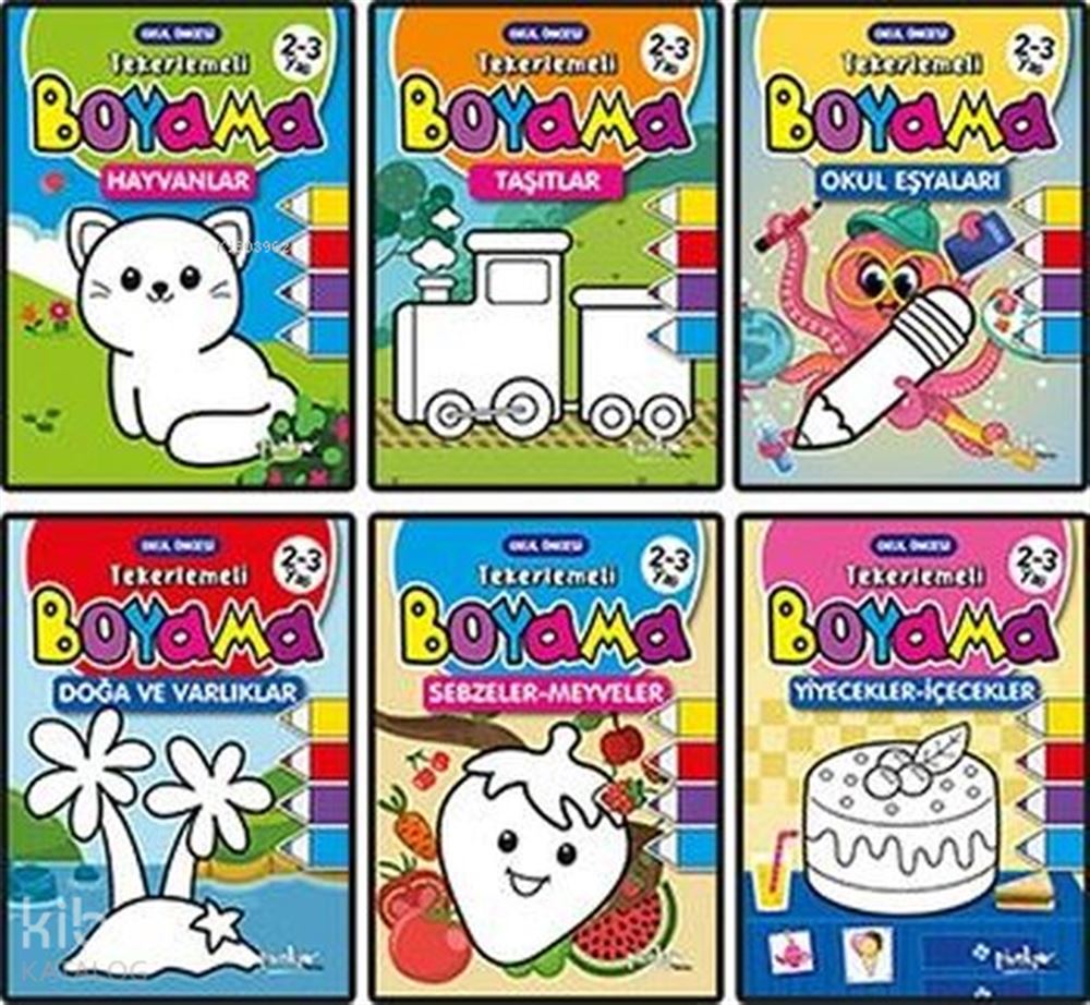 PİNOKYO / TEKERLEMELİ BOYAMA ( TAKIM 6 KİTAP) OKUL ÖNCESİ