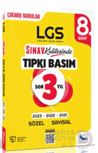 SINAV / LGS TIPKI BASIM DENEME KİTABI (SON 3 YIL 8.SINIF SINAVKALİTESİNDE)