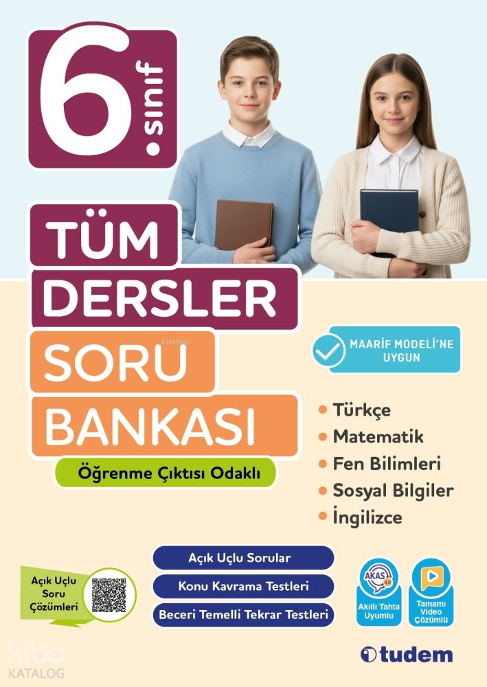 TUDEM / 6. SINIF TÜM DERSLER SORU (İADESİZ) BANKASI(YENİ SİSTEM)