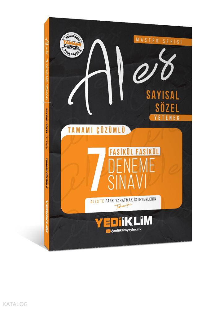 YEDİİKLİM /ALES 2026 MASTER SAY- SÖZ 7 DENEME SINAVI FASİKÜL FASİKÜL