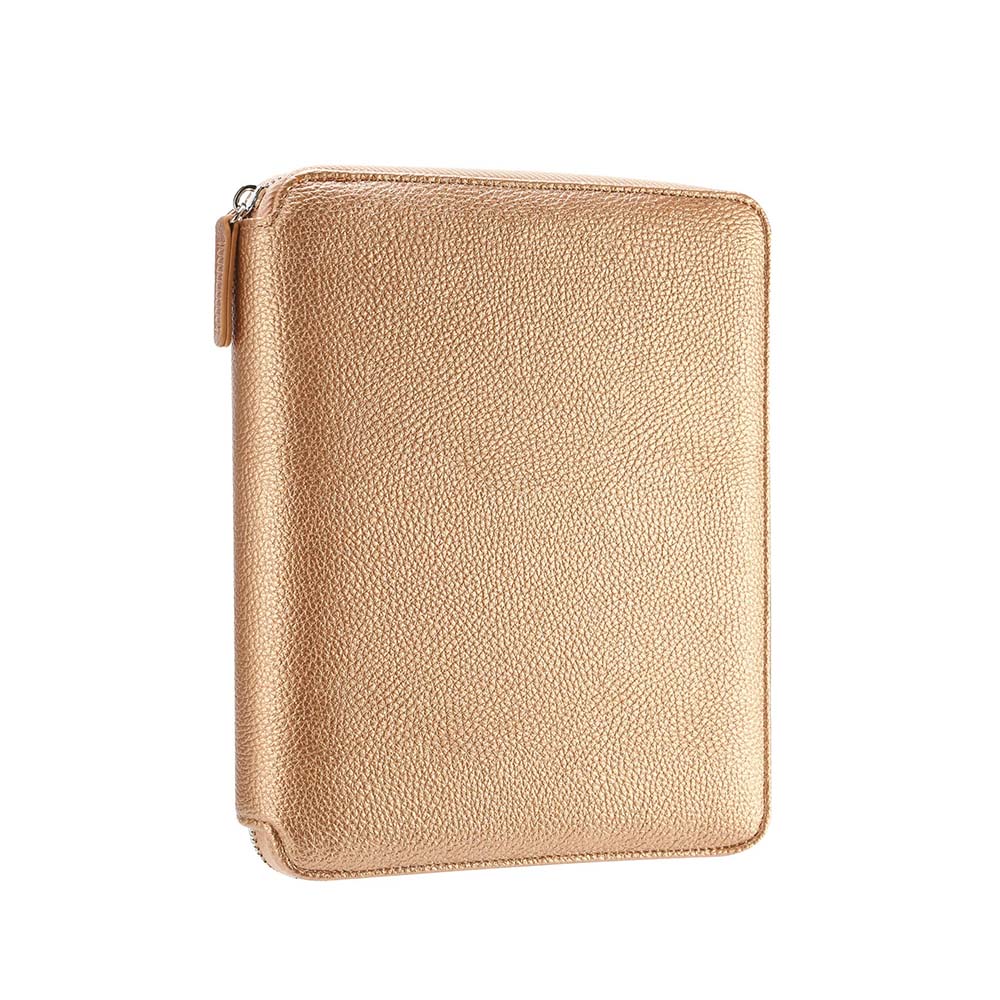 VJ 123-0285 DEFTER VİCTORİA JOURNALS ZİPPER 14X21 80YP ÇİZGİLİ ALTIN