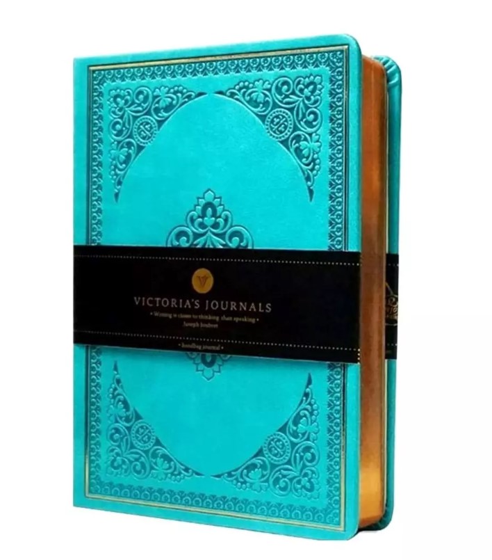 VJ 1183 VİNTAGE OLD BOOK DEFTER ÇİZGİLİ 12X17 CM A.MAVİ