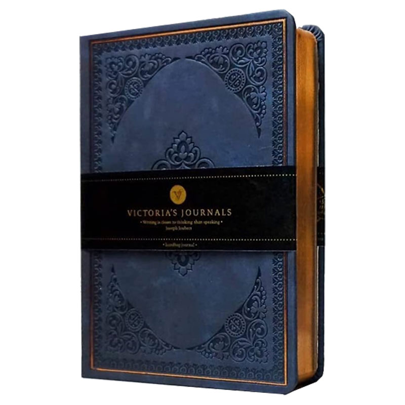 VJ 1185 VİNTAGE OLD BOOK DEFTER ÇİZGİLİ 12X17 CM LACİVERT