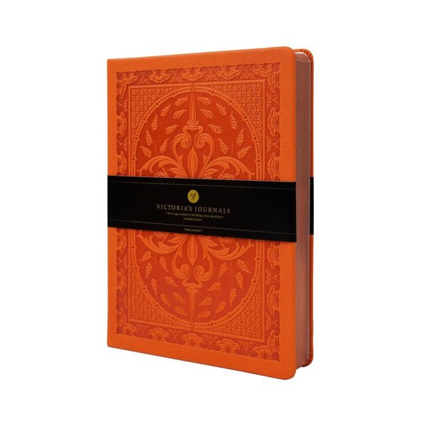 VJ 3477 VİNTAGE OLD BOOK DEF 14X20 80GR 160YP ÇİZGİLİ TURUNCU