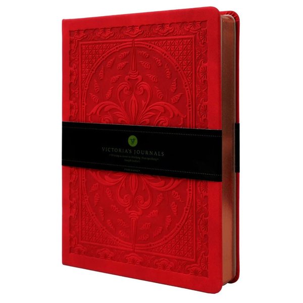VJ 3478 VİNTAGE 14X20 160YP ÇİZGİLİ KIRMIZI DEFTER