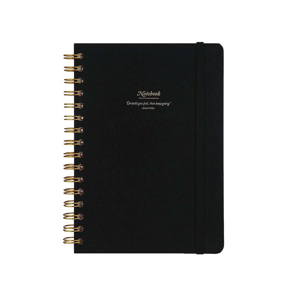 VJ 124-1600 CANVAS SERT KPK SPİRALLİ DEFTER A5 100GR 160 YP ÇİZGİLİ SİYAH
