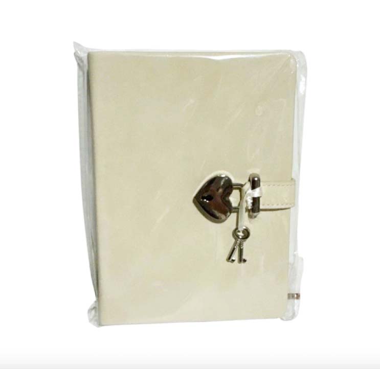 VJ 124-1902 HUSH HUSH KİLİTLİ DEFTER 80GR 180YP ÇİZGİLİ KREM