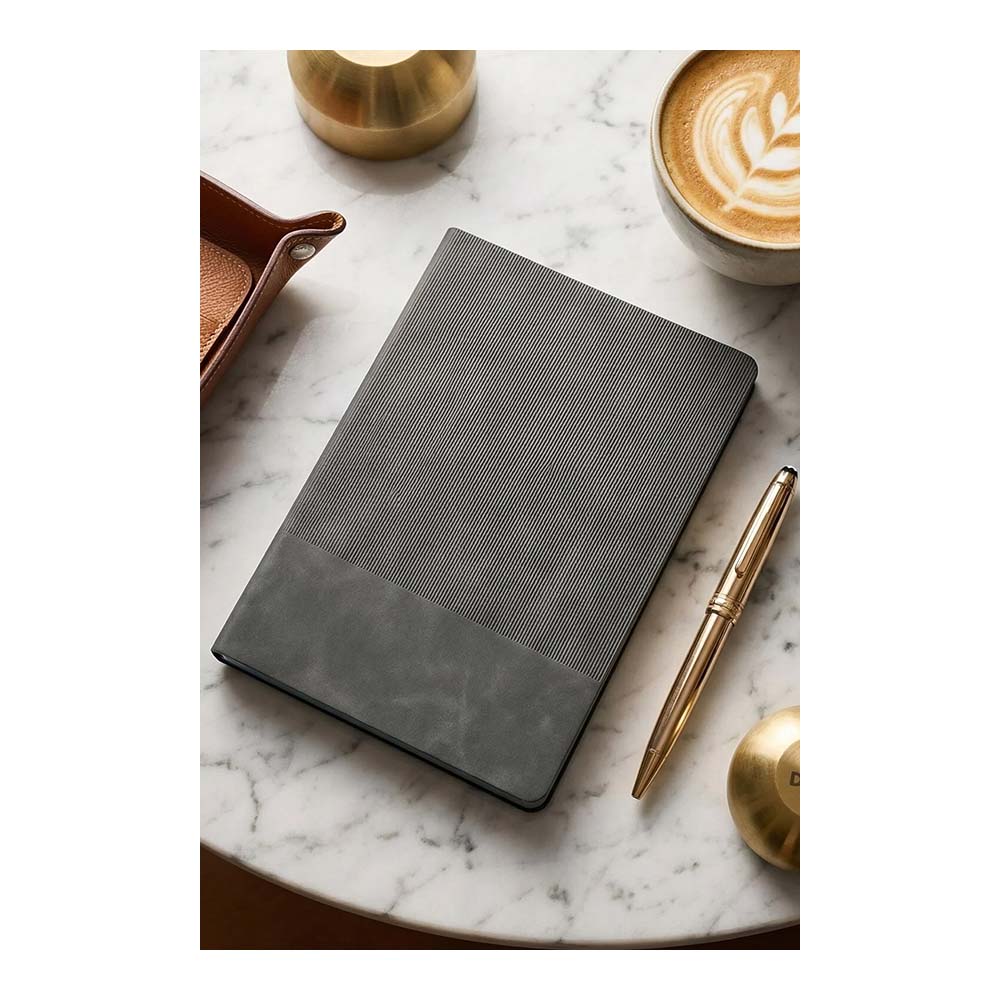 VJ 125-2030 DEFTER DUO ESNEK KAPAK A5 192YP ÇİZGİLİ GRİ