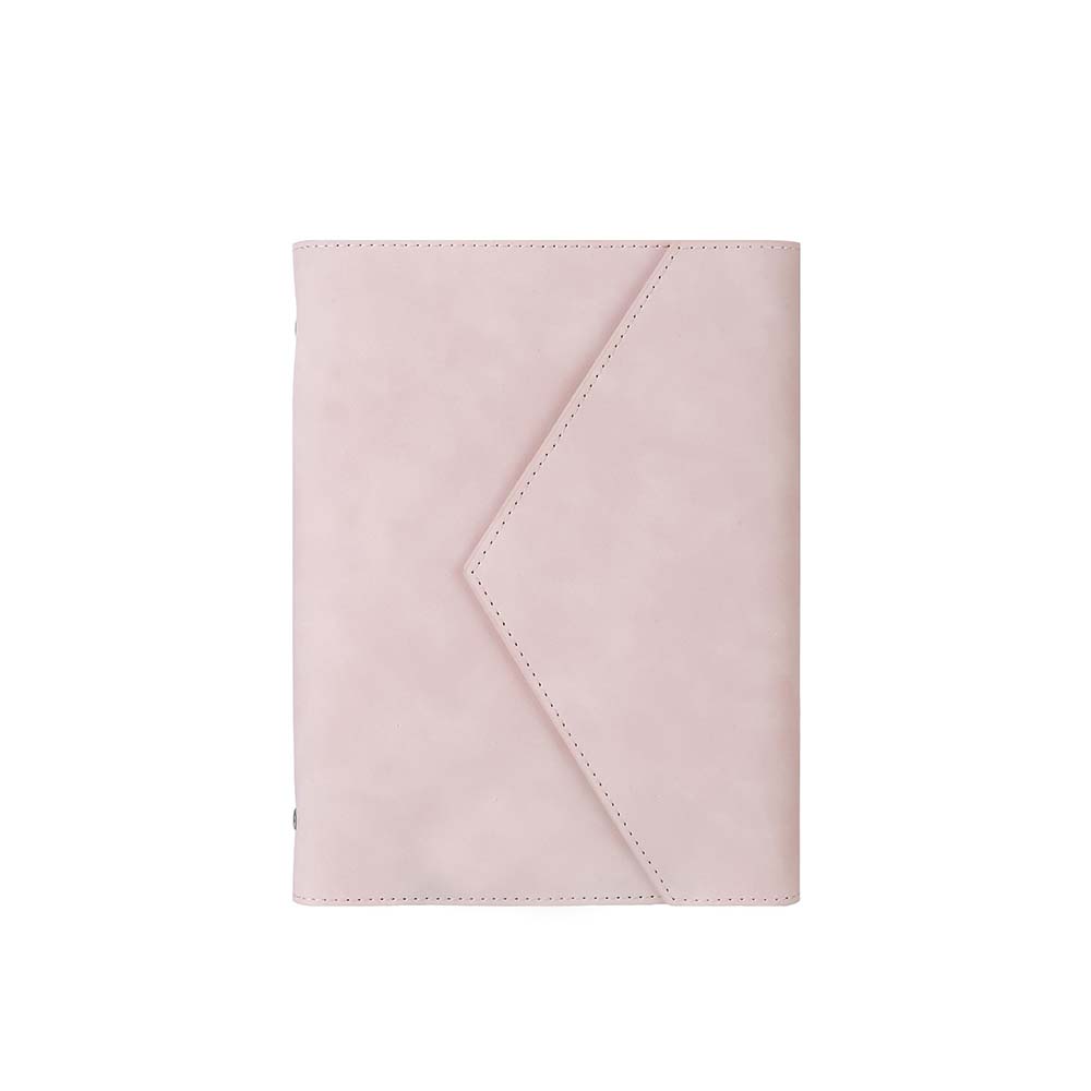 VJ 126-2728 MUSE VEGAN DERİ ORGANİZER DEFTER A5 DEĞİŞEBİLEN İÇ 120GR 96 YP KUTULU - PEMBE