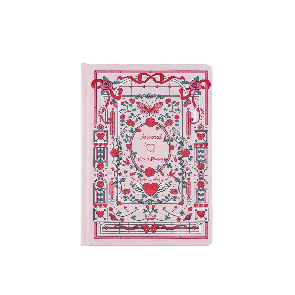 VJ 126-2814 KARIZMA KETEN SERT KAPAK DEFTER A5 120YP IVORY NOKTALI