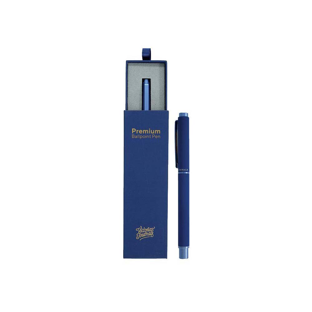 VJ 370-2923 PREMİUM ROLLER KALEM KUTULU MAVİ